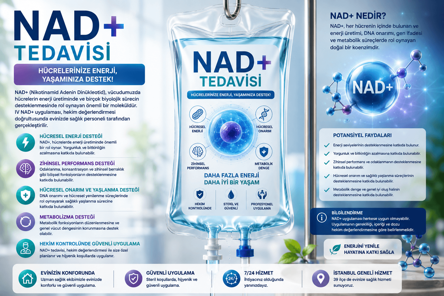 NAD+ Tedavisi - MEDİSU Evde Sağlık Hizmetleri